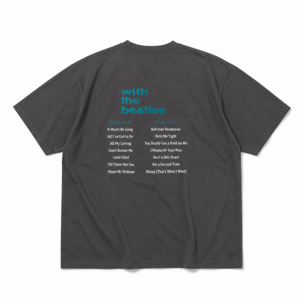 THE BEATLES Tour プリント Tシャツ CHARCOAL