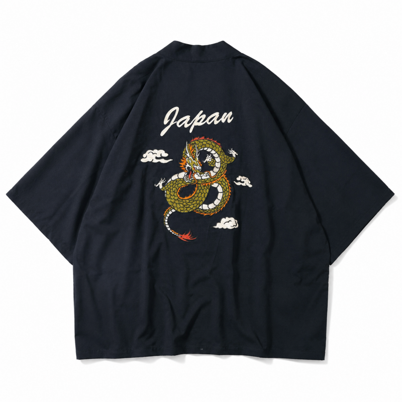 POWER TO THE PEOPLE JAPAN Series 刺繍法被 Dragon BLACK