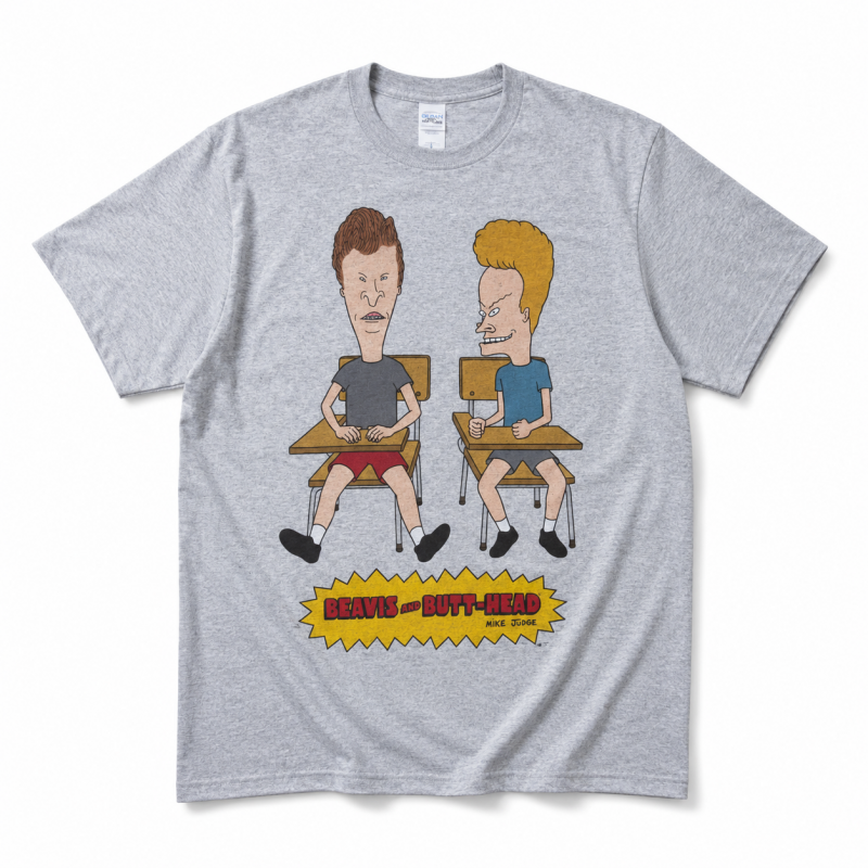 キャラクター Tシャツ BEAVIS AND BUTT-HEAD 座る MT1017 MT1018