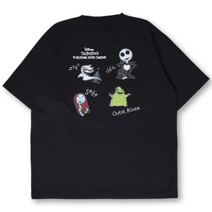 ナイトメアー・ビフォア・クリスマス Multi Illust Tシャツ BLACK