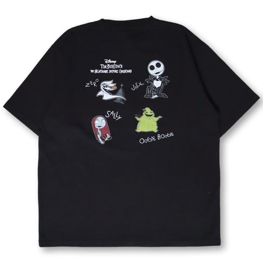 ナイトメアー・ビフォア・クリスマス Multi Illust Tシャツ BLACK
