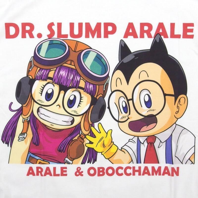 ドクタースランプ アラレちゃん Tシャツ アラレちゃんとオボッチャマンeplus1249 WHITE