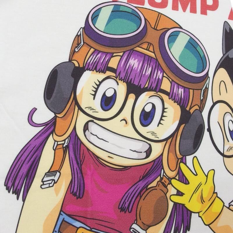 ドクタースランプ アラレちゃん Tシャツ アラレちゃんとオボッチャマンeplus1249 WHITE