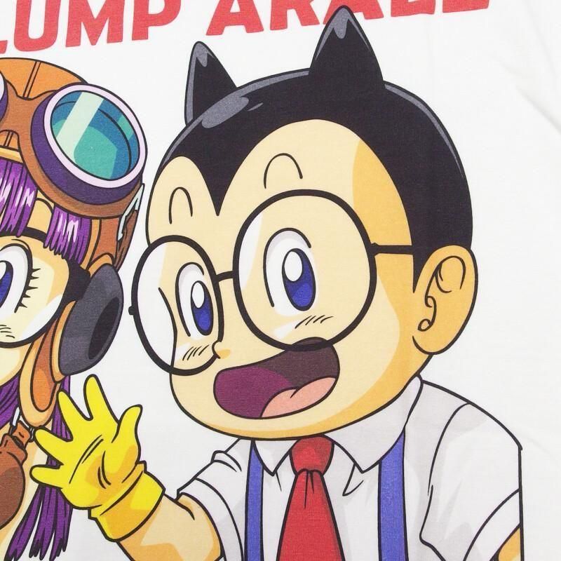 ドクタースランプ アラレちゃん Tシャツ アラレちゃんとオボッチャマンeplus1249 WHITE