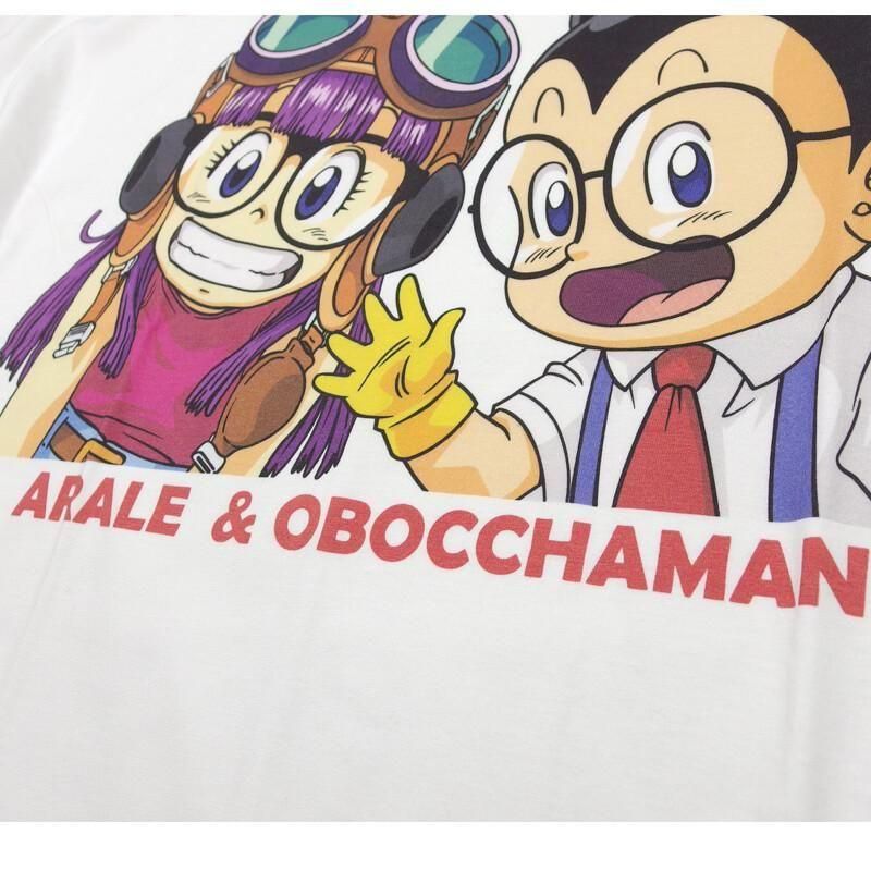 ドクタースランプ アラレちゃん Tシャツ アラレちゃんとオボッチャマンeplus1249 WHITE