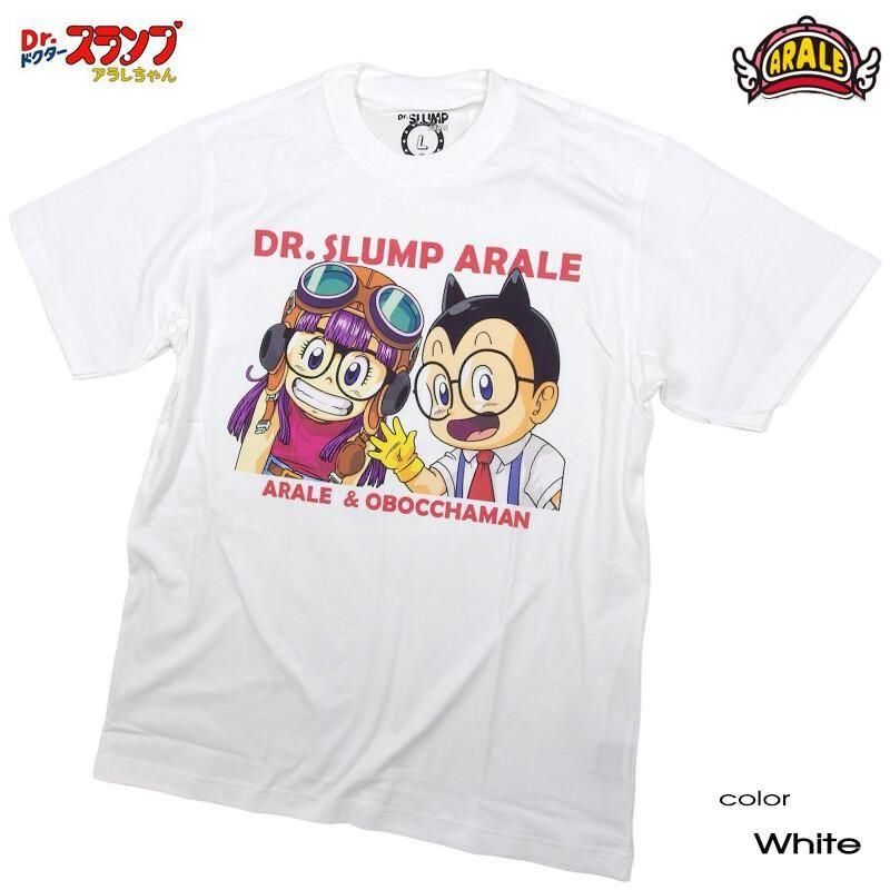 ドクタースランプ アラレちゃん Tシャツ アラレちゃんとオボッチャマンeplus1249 WHITE