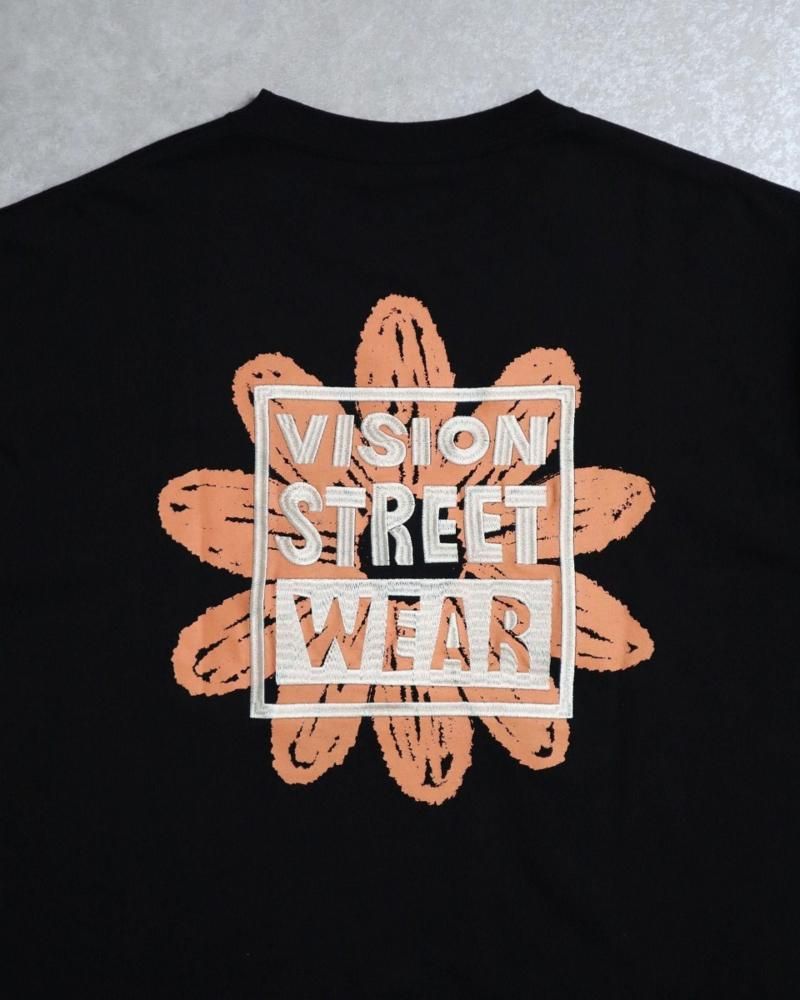 VISION STREET WEAR フラワー マグロゴ ロンT BLACK
