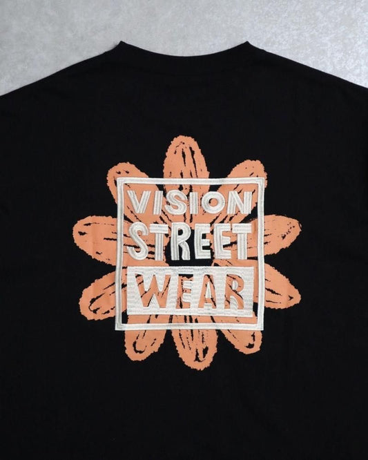 VISION STREET WEAR フラワー マグロゴ ロンT BLACK