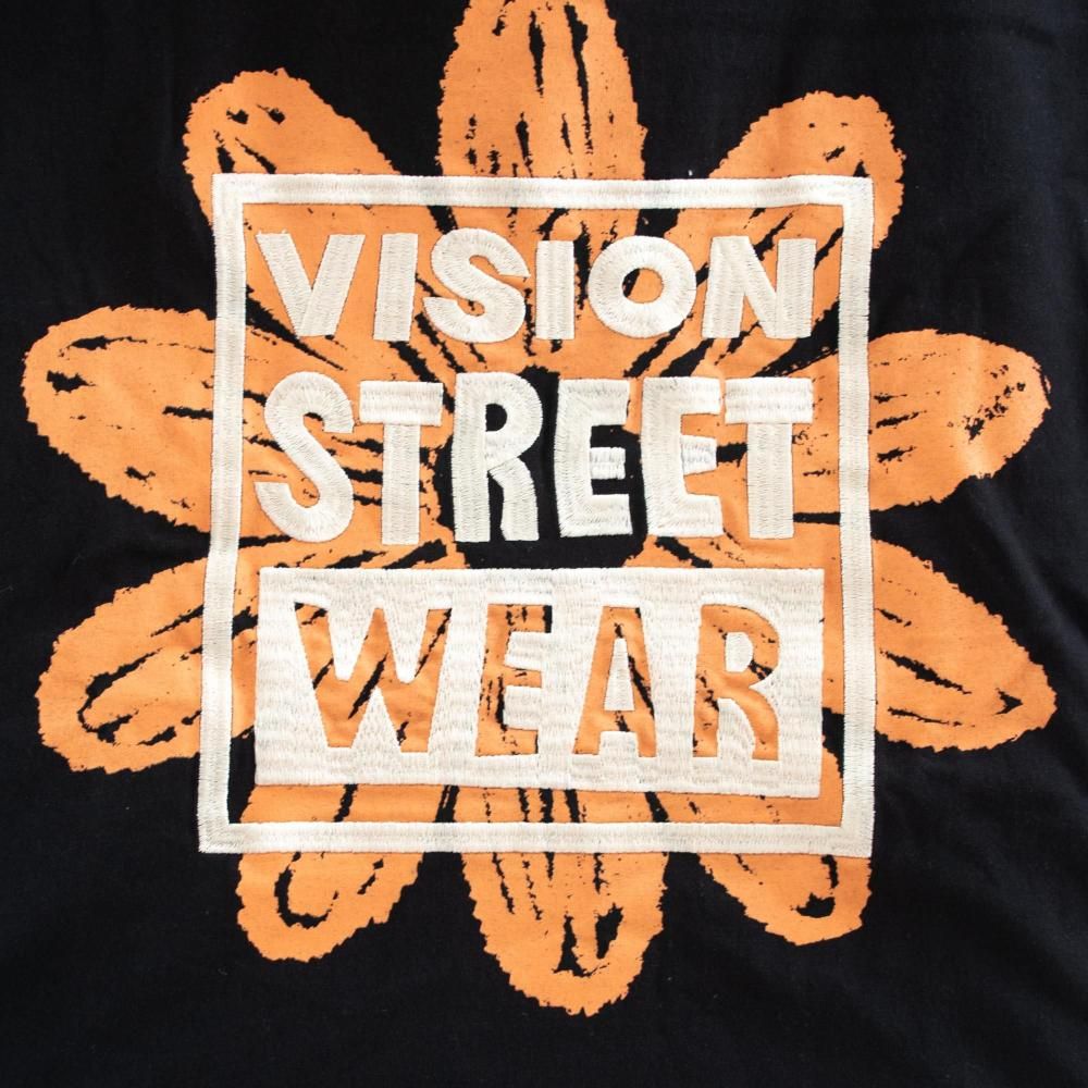 VISION STREET WEAR フラワー マグロゴ ロンT BLACK
