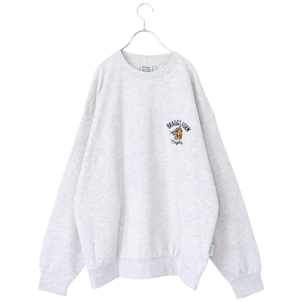 POWER TO THE PEOPLE TIGER 刺繍 スウェット KINARI WHITE