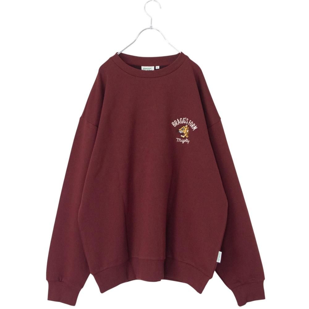 POWER TO THE PEOPLE TIGER 刺繍 スウェットWINE RED