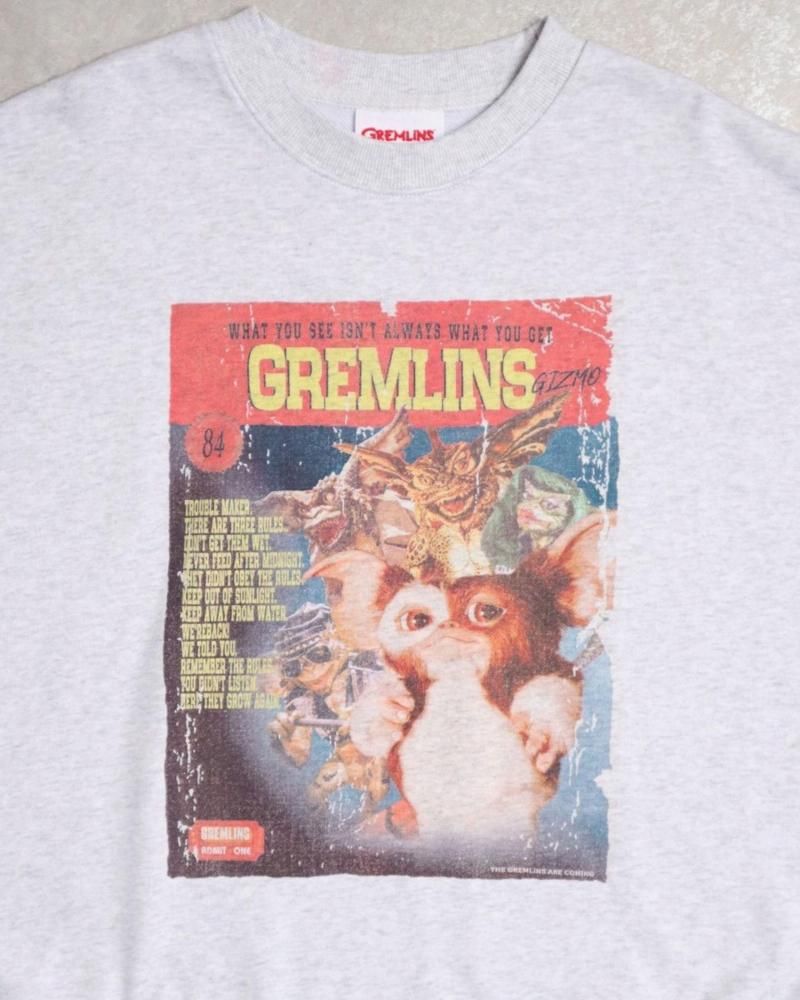 GREMLINS ギズモ ムービーポスター スウェット LIGHT GRAY