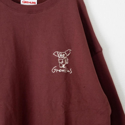 GREMLINS グレムリン ギズモ ラクガキ刺繍 スウェット WINE RED