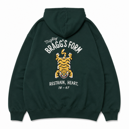 POWER TO THE PEOPLE TIGER ZIP パーカー D.GREEN