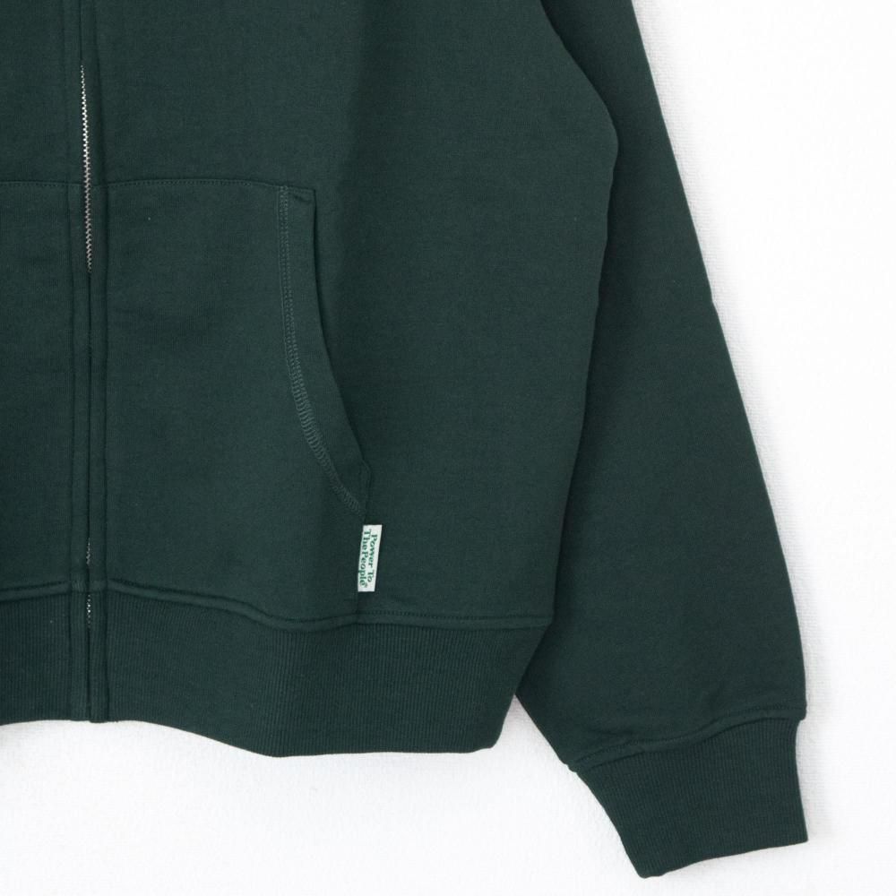 POWER TO THE PEOPLE TIGER ZIP パーカー D.GREEN