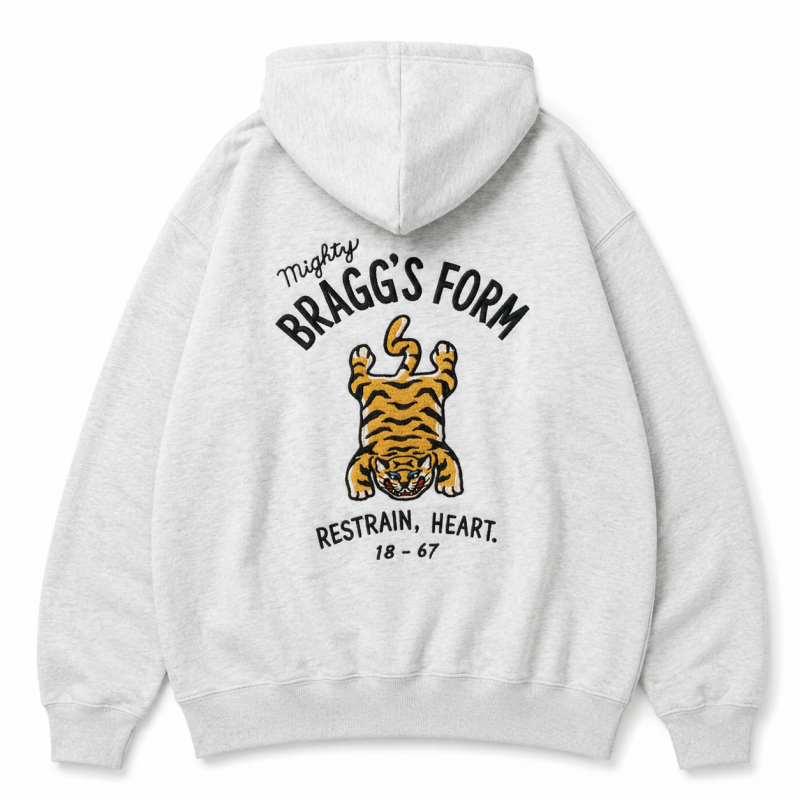 POWER TO THE PEOPLE TIGER ZIP パーカー KINARI WHITE