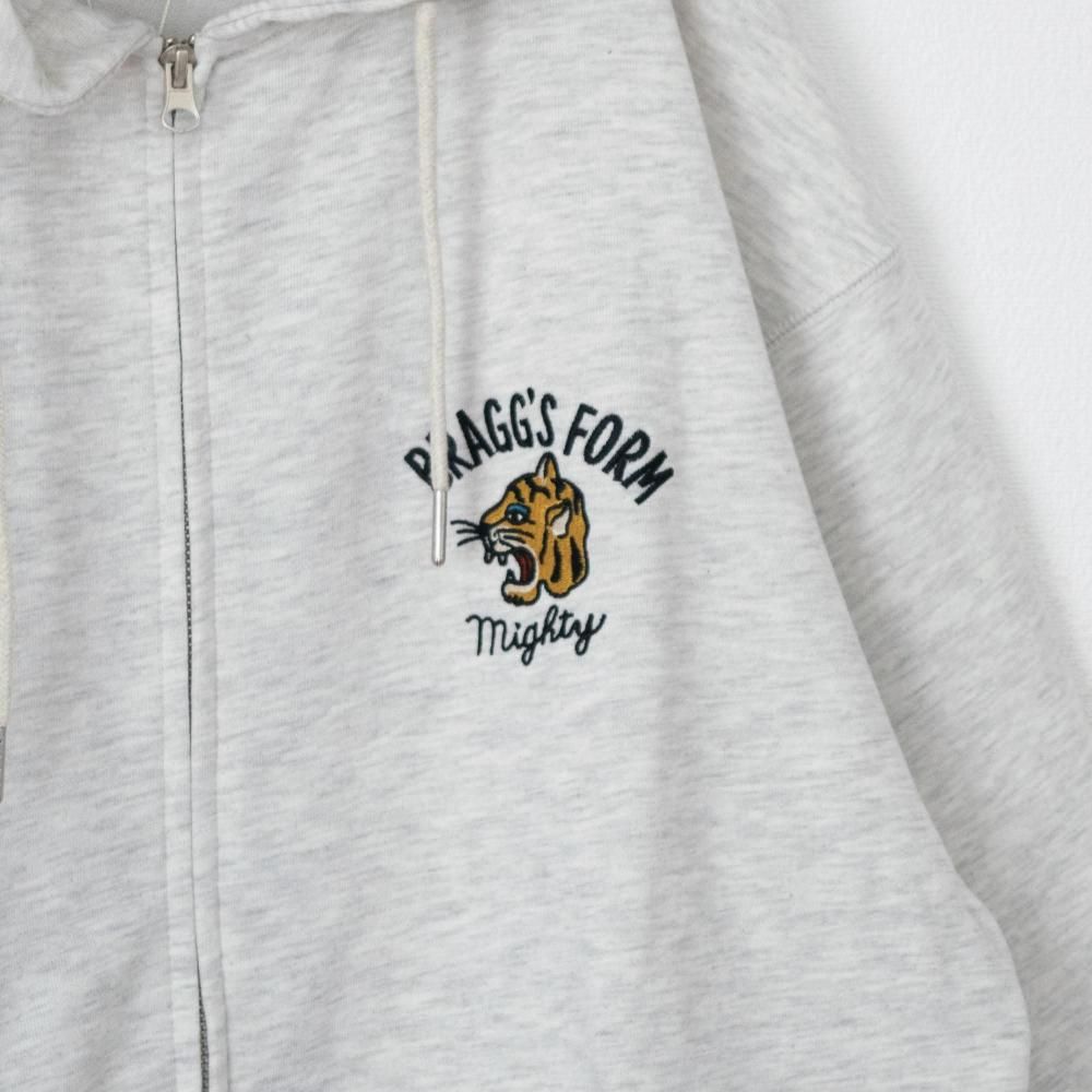 POWER TO THE PEOPLE TIGER ZIP パーカー KINARI WHITE
