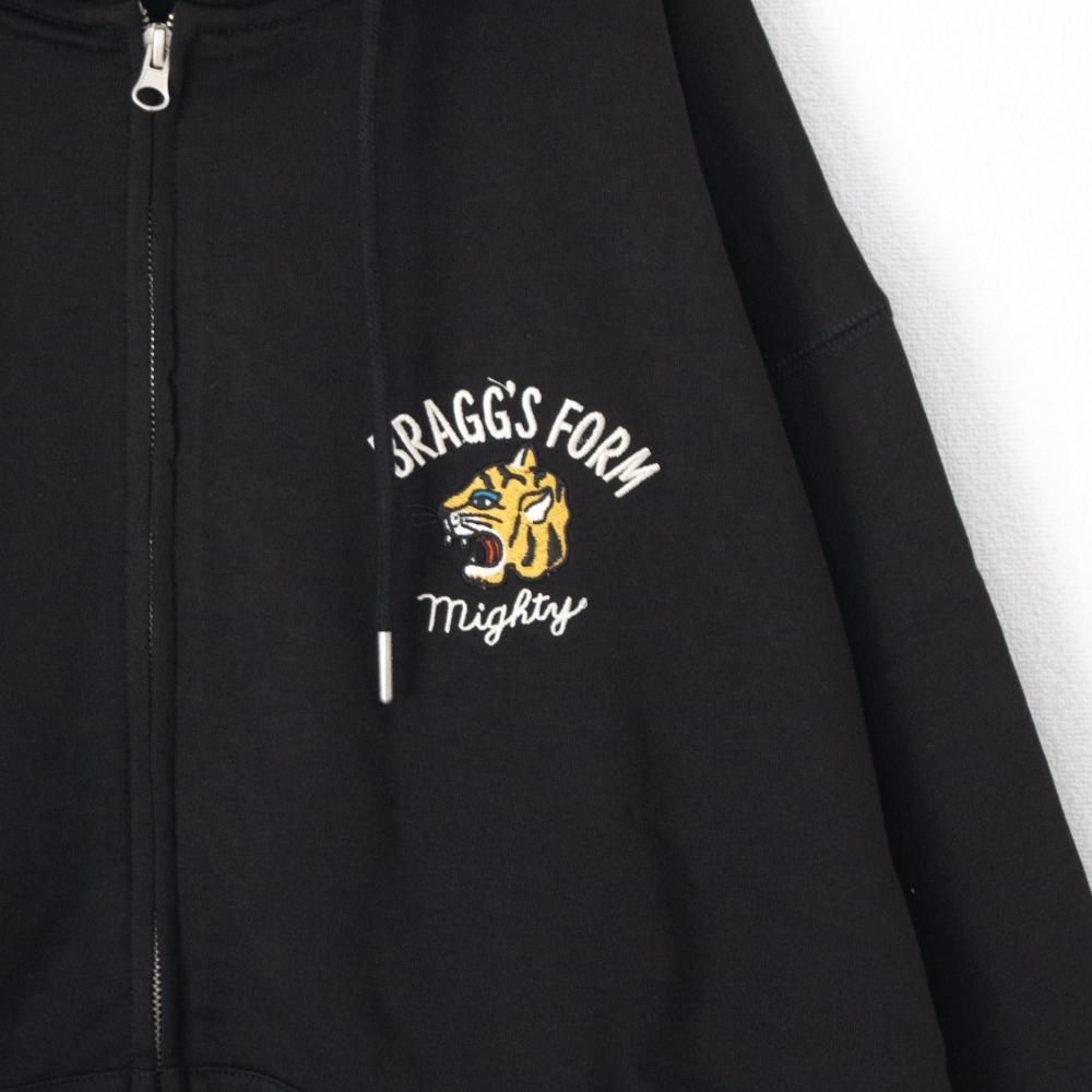 POWER TO THE PEOPLE TIGER ZIP パーカー BLACK