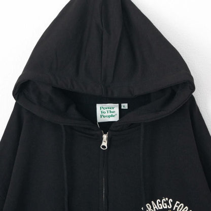 POWER TO THE PEOPLE TIGER ZIP パーカー BLACK