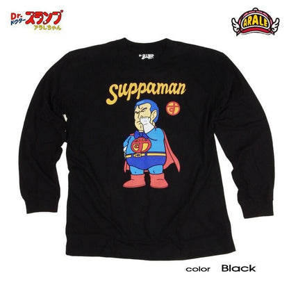 ドクタースランプ アラレちゃん 長袖Tシャツ ロンT スッパマン eplus1254 BLACK