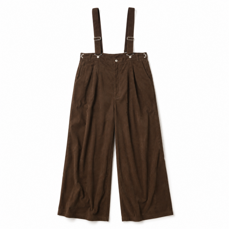 ハイウエストコーデュロイサロペット BROWN