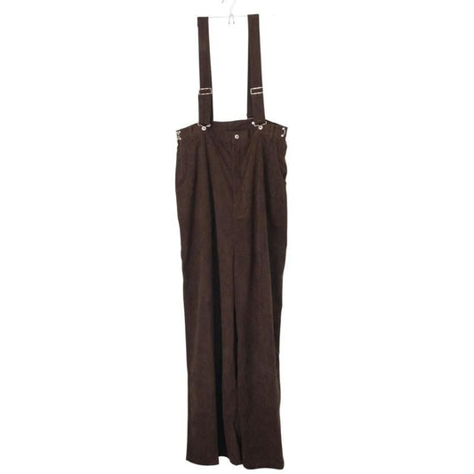 ハイウエストコーデュロイサロペット BROWN