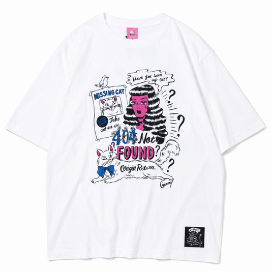 NOIKISU x Gummy 404 NOT FOUND 半袖Tシャツ SAMPLE WHITE