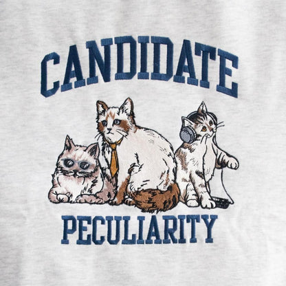 POWER TO THE PEOPLE College Cats 裏起毛スウェット KINARI WHITE