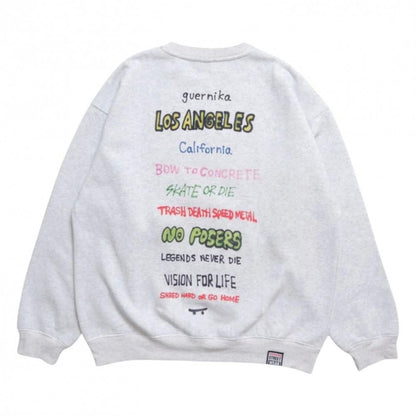 VISION STREET WEAR guernika Skull Skater スウェットシャツ GRAY
