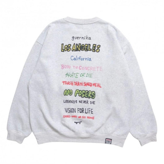 VISION STREET WEAR guernika Skull Skater スウェットシャツ GRAY