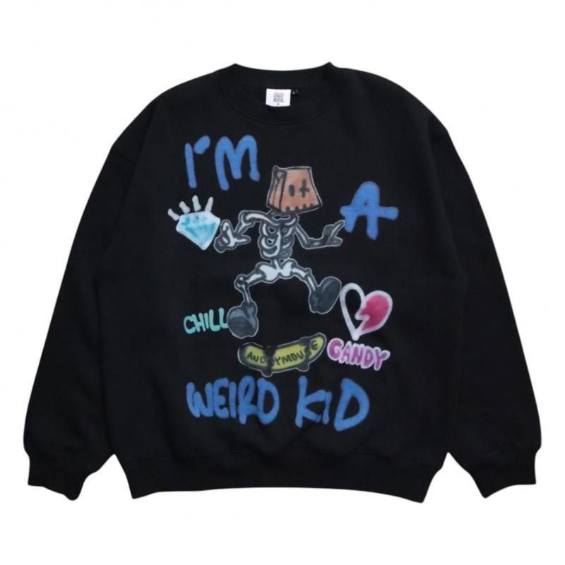 VISION STREET WEAR guernika Skull Skater スウェットシャツ BLACK
