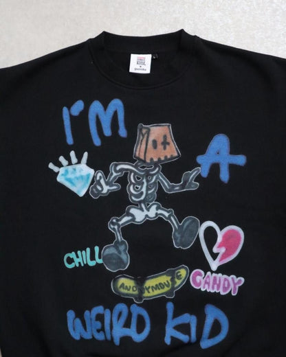 VISION STREET WEAR guernika Skull Skater スウェットシャツ BLACK