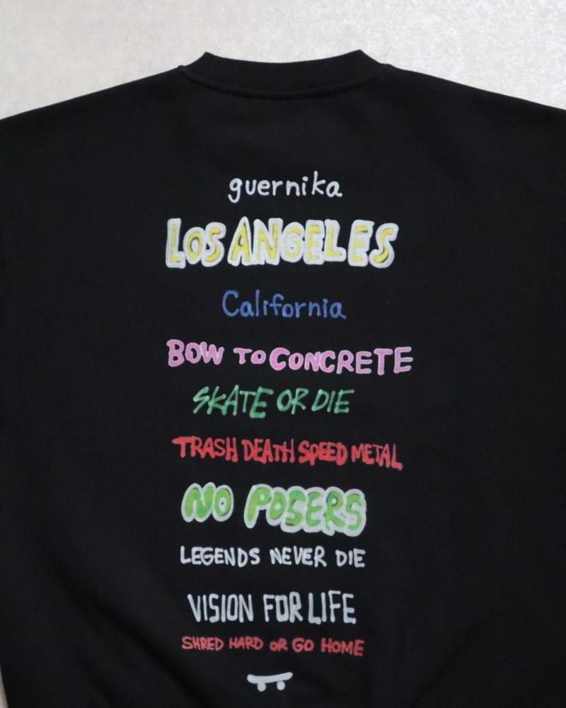 VISION STREET WEAR guernika Skull Skater スウェットシャツ BLACK