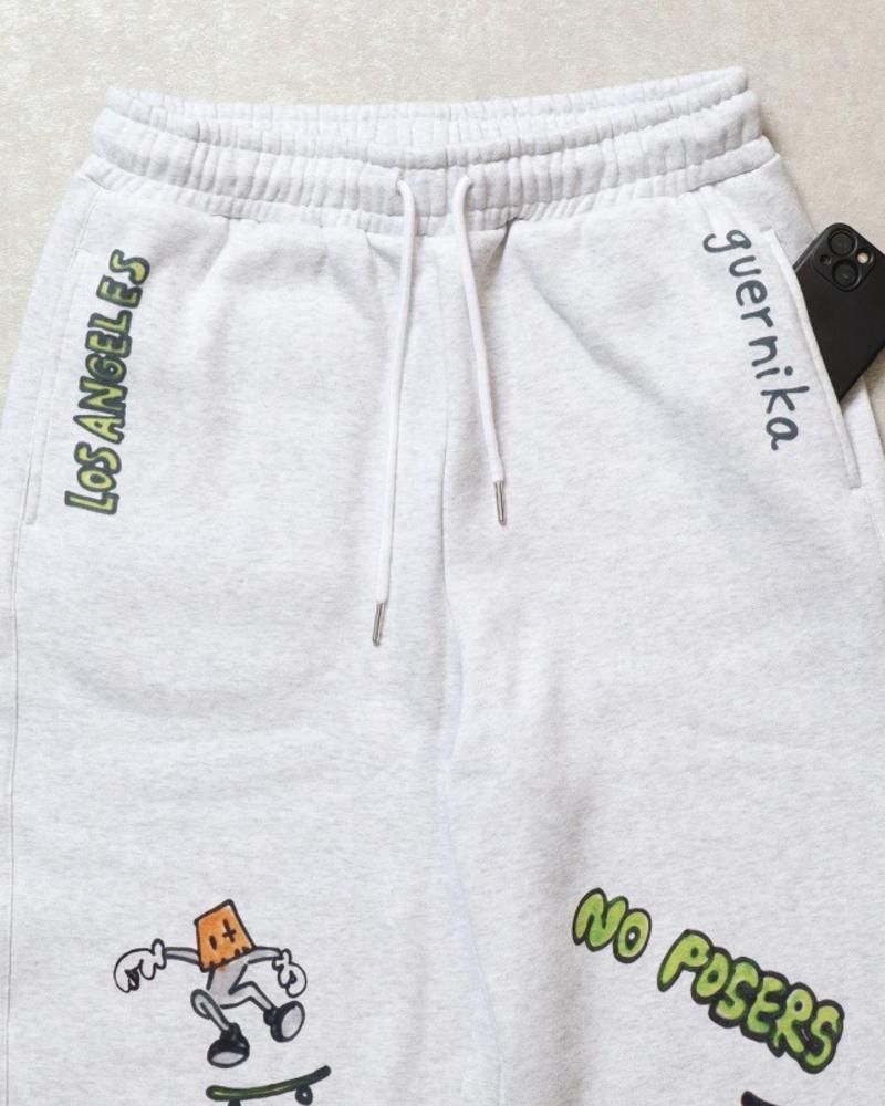 VISION STREET WEAR guernika All-Print スウェットパンツ GRAY