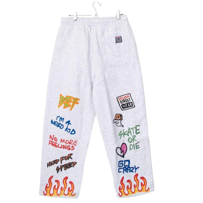 VISION STREET WEAR guernika All-Print スウェットパンツ GRAY