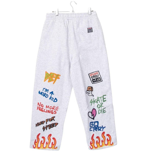 VISION STREET WEAR guernika All-Print スウェットパンツ GRAY