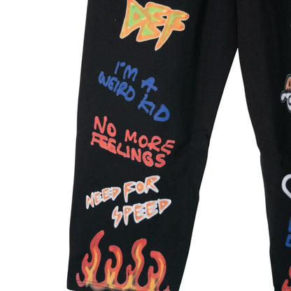 VISION STREET WEAR guernika All-Print スウェットパンツ BLACK