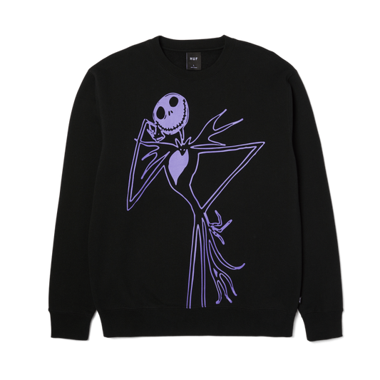 HUF x Nightmare Before Christmas Jack Skellington Crewneck Sweatshirt