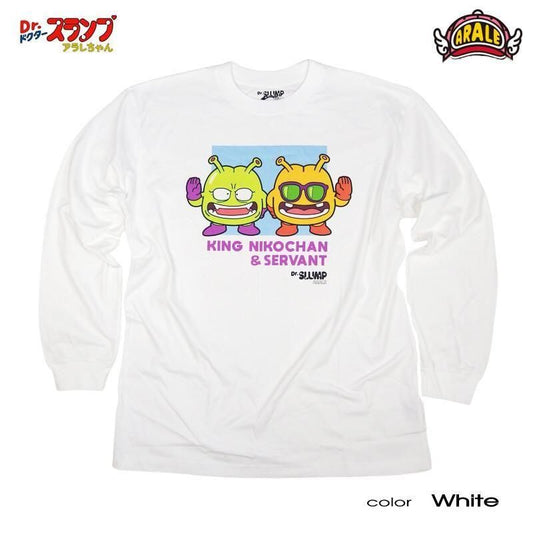 ドクタースランプ アラレちゃん ロンT ニコチャン大王 eplus1251 WHITE