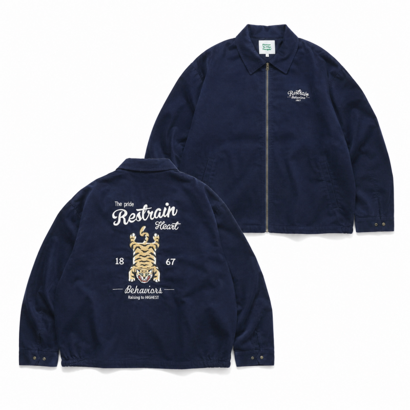 POWER TO THE PEOPLE TIGERコーデュロイジャケット NAVY