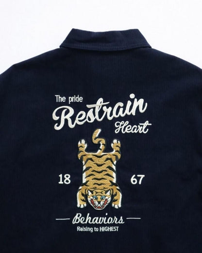 POWER TO THE PEOPLE TIGERコーデュロイジャケット NAVY