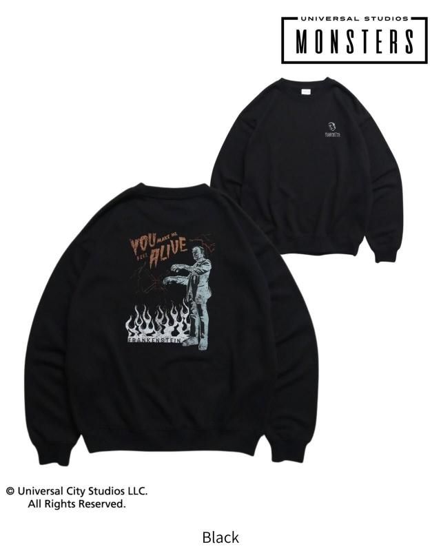 UNIVERSAL MONSTERS モンスターレトロ スウェット BLACK
