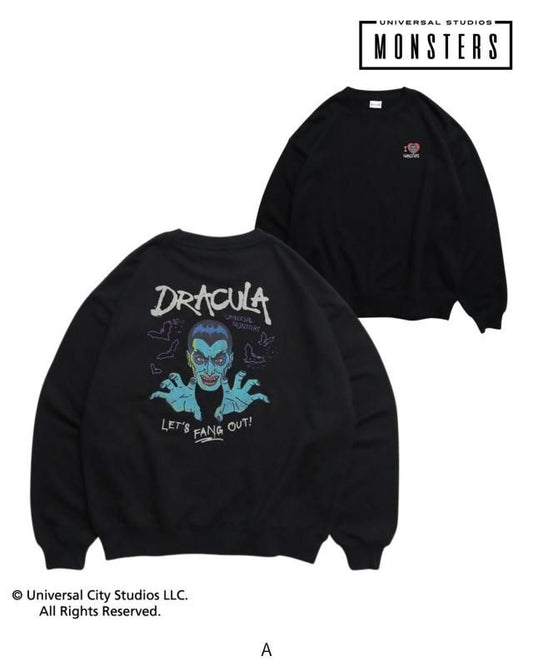 UNIVERSAL MONSTERS モンスターグラフィック スウェット DRACULA