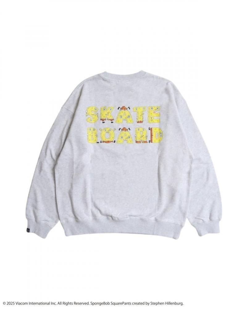 スポンジ・ボブ×VISION Skateboard スウェット GRAY