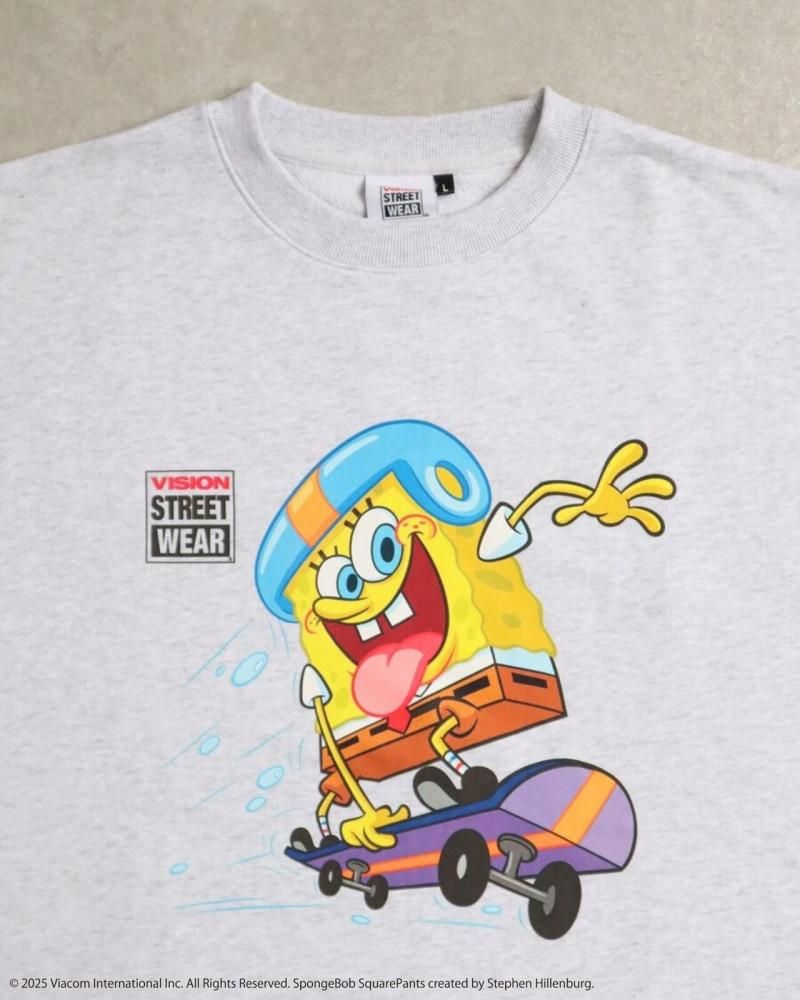 スポンジ・ボブ×VISION Skateboard スウェット GRAY