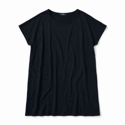 B品 XTS ドルマン ロング丈 Tシャツ チュニック BLACK