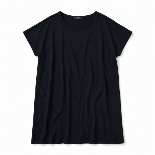 B品 XTS ドルマン ロング丈 Tシャツ チュニック BLACK