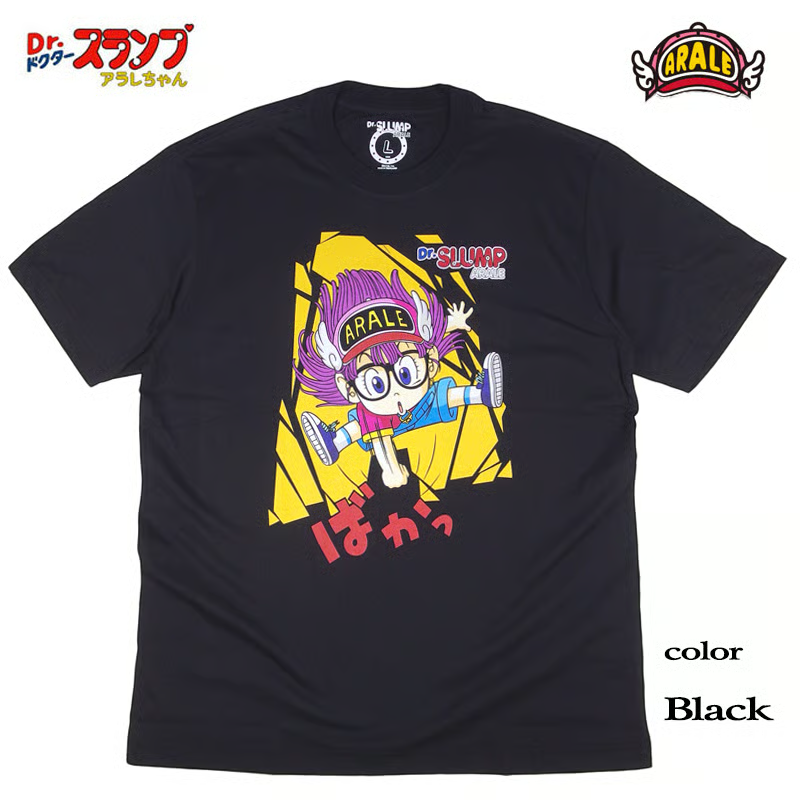 ドクタースランプ アラレちゃん Tシャツ パンチ eplus1119 BLACK