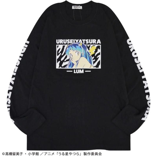 うる星やつら 長袖Tシャツ レディース ロンT ラムちゃん BLACK
