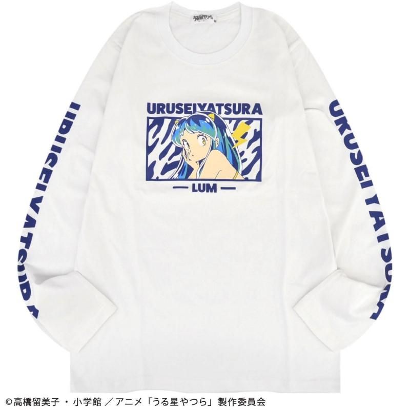 うる星やつら 長袖Tシャツ レディース ロンT ラムちゃん WHITE